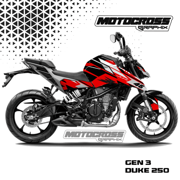 Duke 250 Gen 3 Graphic Sticker Kit