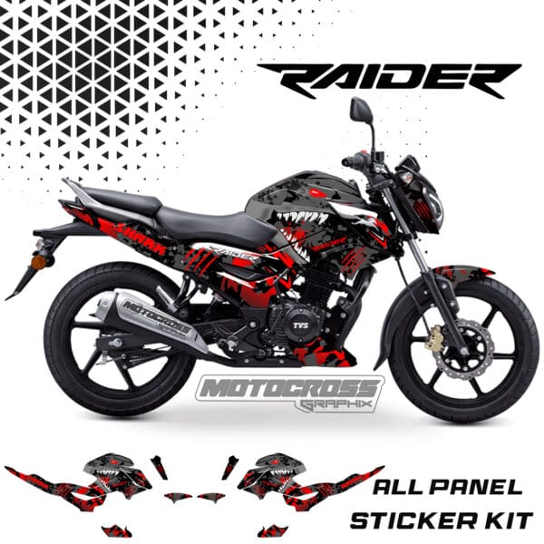 Tvs Raider Graphic Kit - Shark Edition