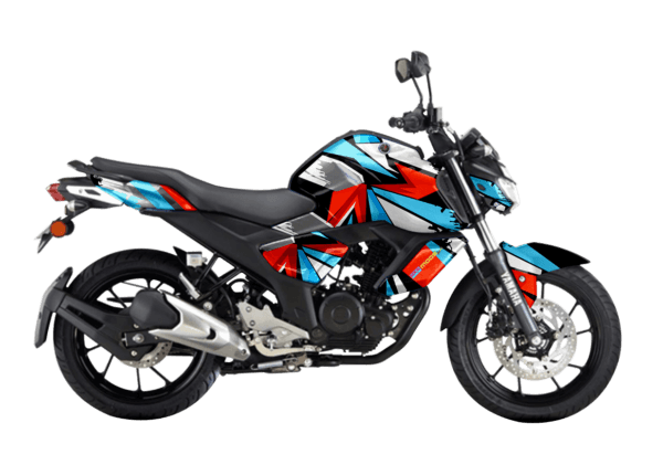 YAMAHA FZS V3 BLUE STRIPE DECAL KIT