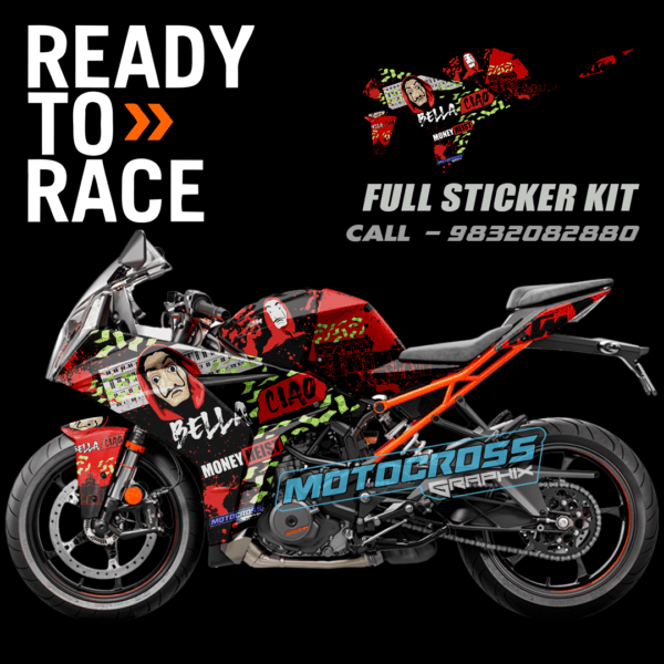 KTM NEW RC 200/390 MONEYHEIST EDITION DECAL KIT