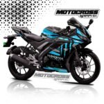 R15 V3 Monster Graphic Sticker Kit - Sky Blue
