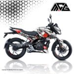 Pulsar N250 Graphic Sticker Kit- Shark [Full body sticker kit | Edge To Edge Fitting]