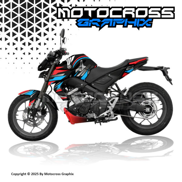MT15 RED BLUE STRIPES DECAL KIT