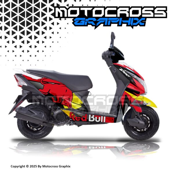 Honda Dio Bs4 Redbull Graphic Sticker Kit