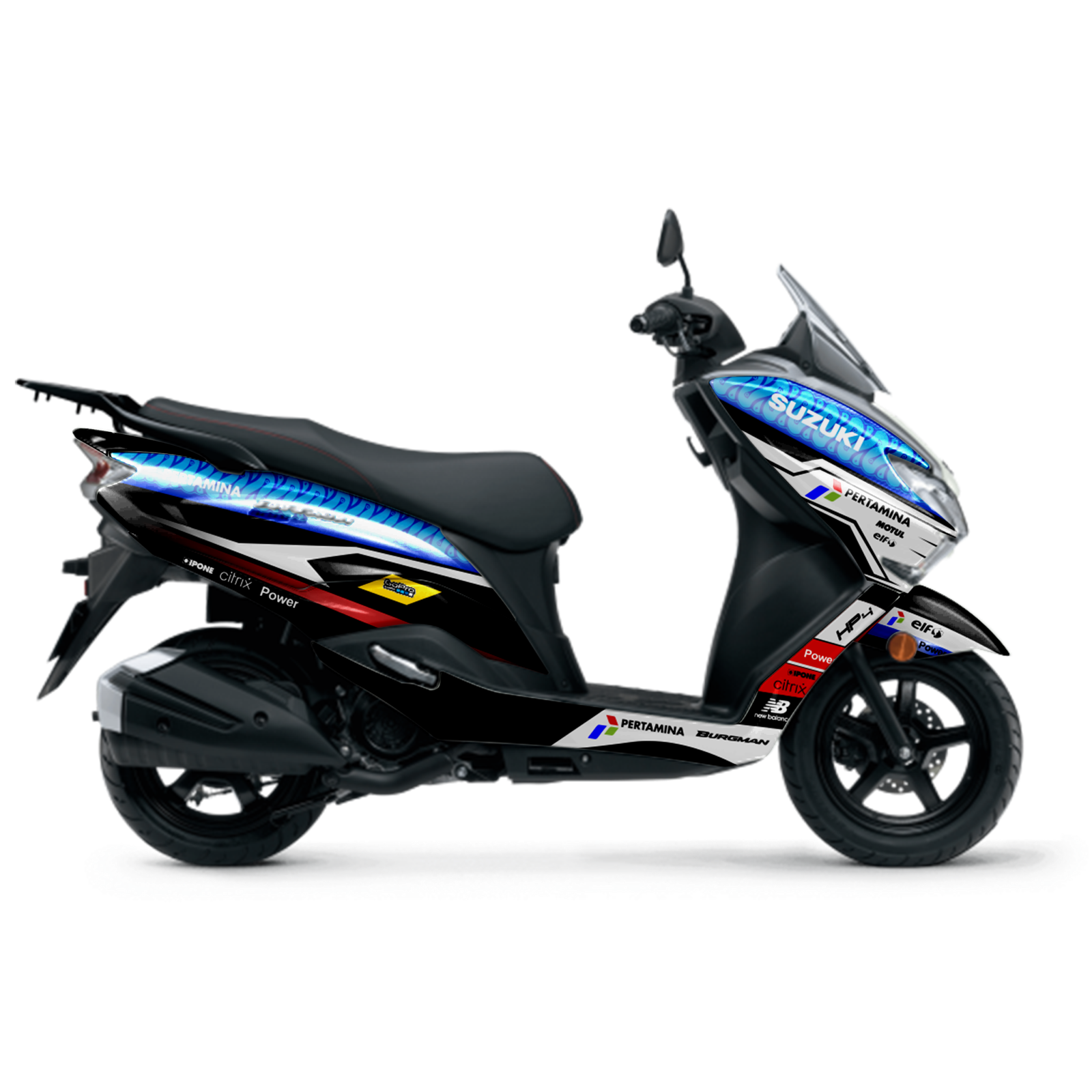 burgman q13 Suzuki Burgman Graphic Sticker Kit - Image 1