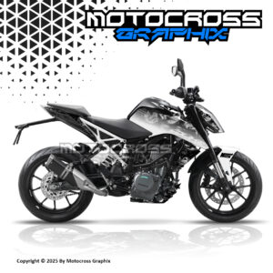 duke white DUKE 125/250/390 B&W GRAPHIC KIT