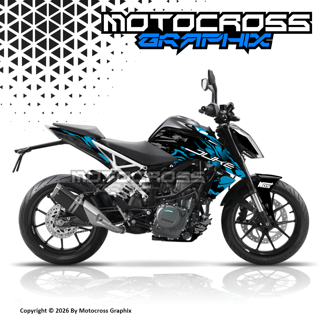 DUKE 125/200/390 BLUE LIVERY DECAL KIT