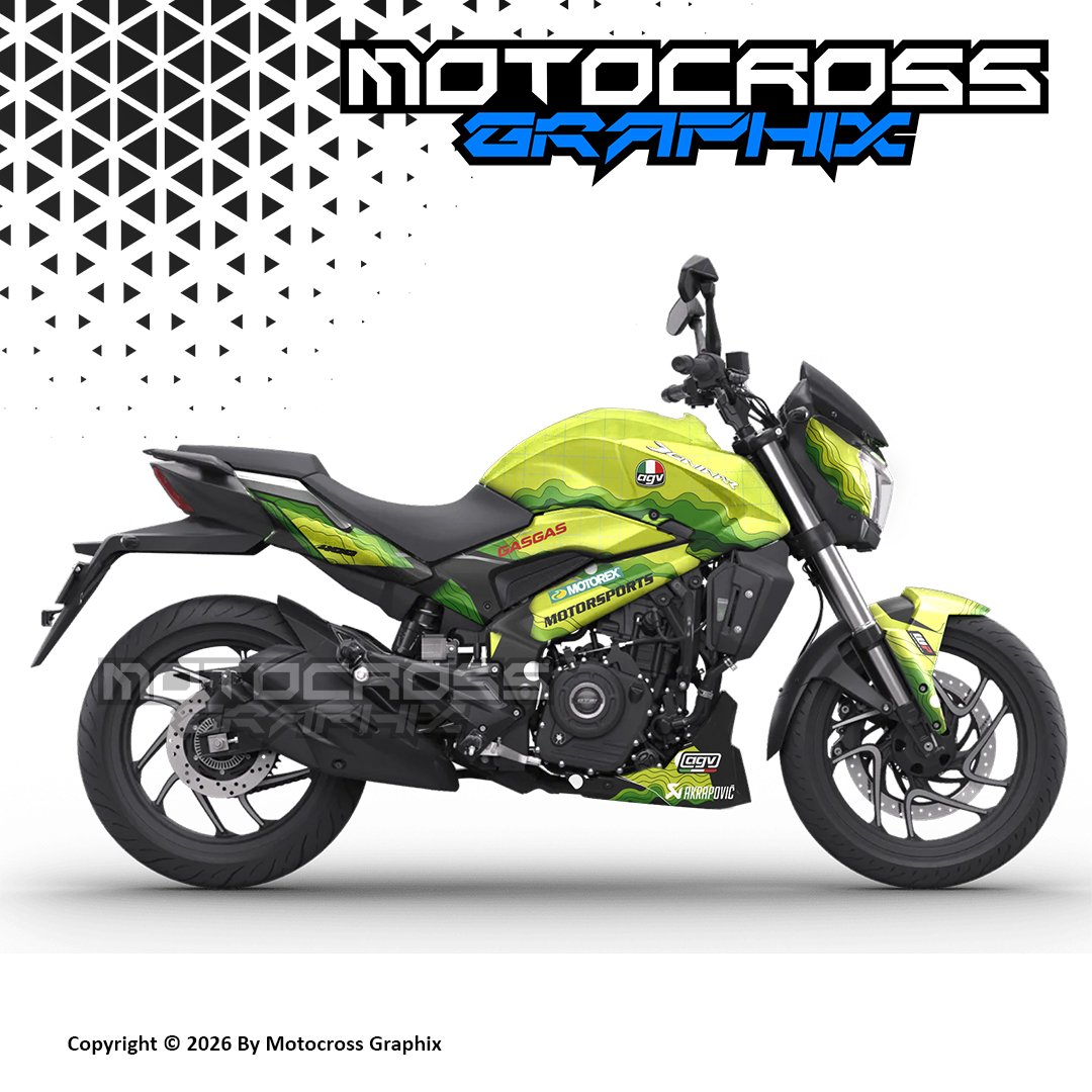 11 Bajaj Dominar Graphic Sticker Kit | Yellow | - Image 1