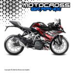 KTM RC 125 /200/390 Graphic Sticker Kit | Red Black |