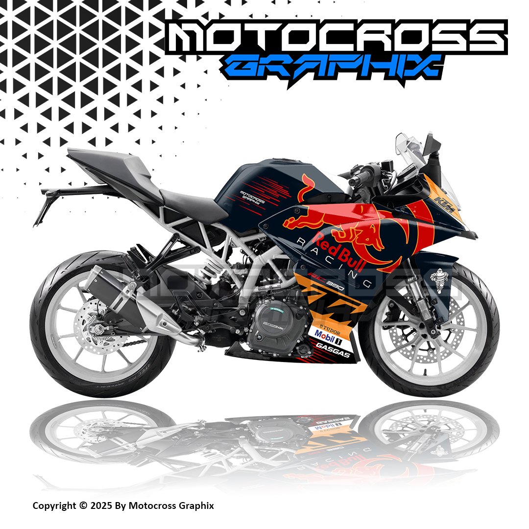 ASDE KTM RC 125 /200/390 RedBulGraphic Sticker Kit - Image 1