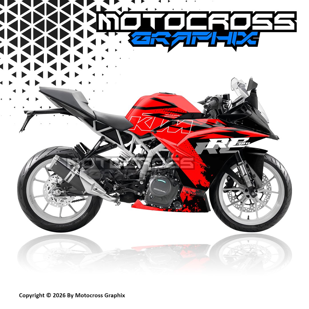 RC REDD KTM RC 125 /200/390 Red New Graphic Sticker Kit - Image 1