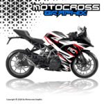 KTM RC 125 /200/390 WtRed Stripe Graphic Sticker Kit