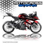 KTM RC 125 /200/390 RedBlk Graphic Sticker Kit