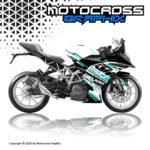 KTM RC 125 /200/390 SkBlue Graphic Sticker Kit